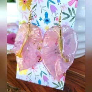 Handmade bougainvillea earrings